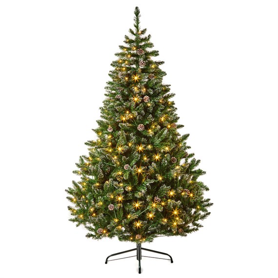 Premier 2.1m (7ft) Rocky Mountain Pine Pre Lit Artificial Christmas Tree with 280 LEDs (TR700RMPL)