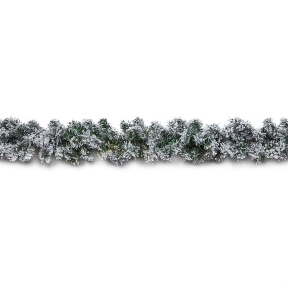 Premier 2.7m (9ft) Flocked Woodcote Artificial Christmas Garland (TG236213)