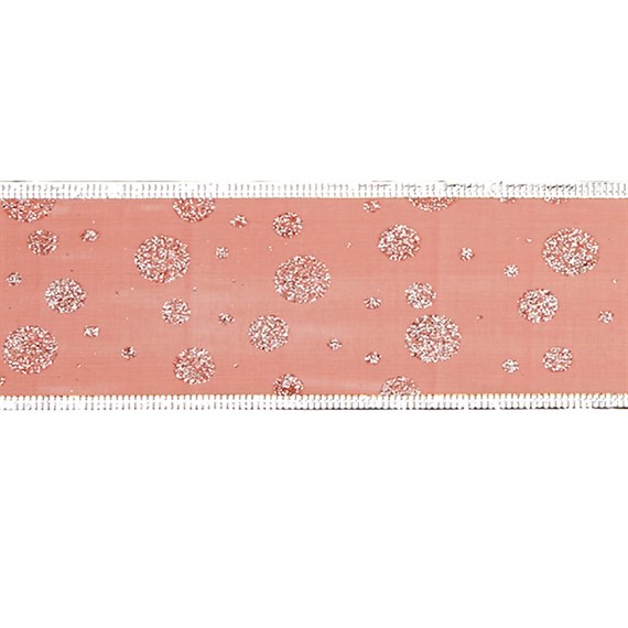 Premier 2.7m x 6cm Christmas Ribbon Red & Silver Dot Design (R165921)