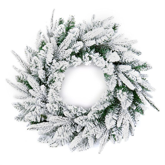 Premier 50cm Lapland Snowy Artificial Christmas Wreath (TW187174)