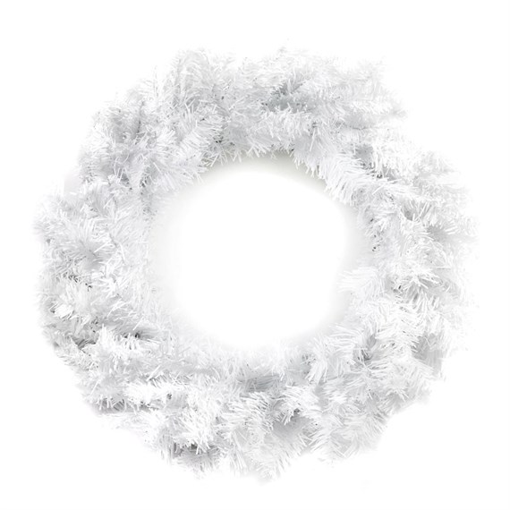 Premier 50cm White Artificial Christmas Wreath (TW247181)