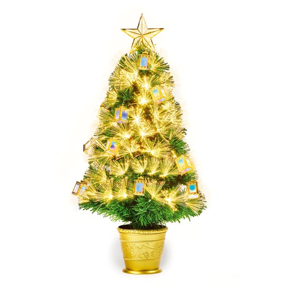 Premier 80cm Fibre Optic Artificial Christmas Tree with LED Lanterns & Star (FT247080)