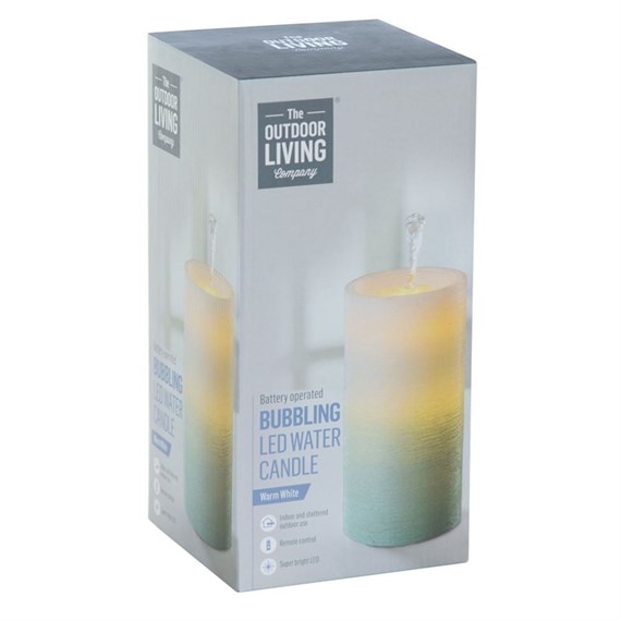 Premier Bubbling Led Water Candle 20x10cm With Leds (LT181025B)