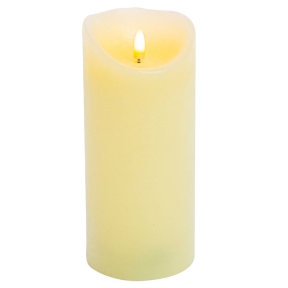 Premier Cream Flickabright Candle With Timer & Remote Function - Medium (CA198818CR)