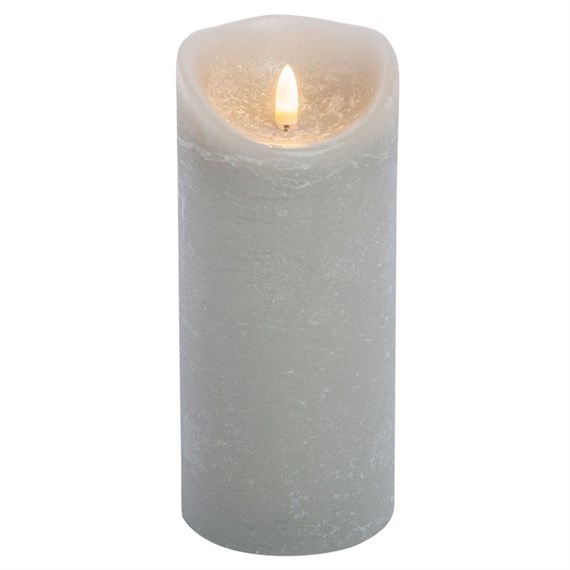 Premier Grey Flickabright Candle With Timer & Remote Function - Medium (CA198818GY)