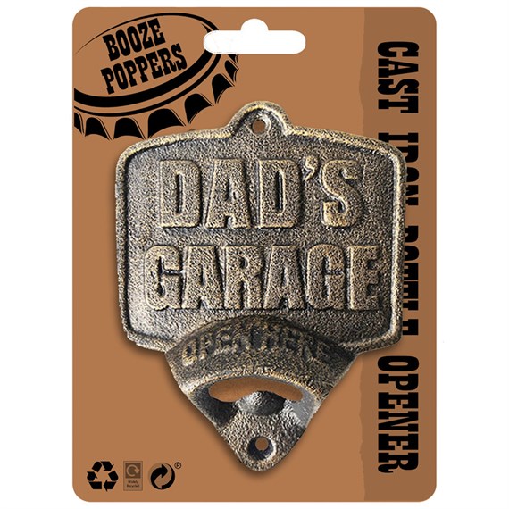 Primus Cast Iron Wall Mounted Bottle Opener 'Dad's Garage' (PC5801)