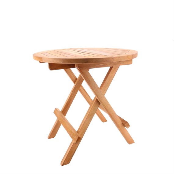 Round Teak Wooden Folding Side Table (A1799)