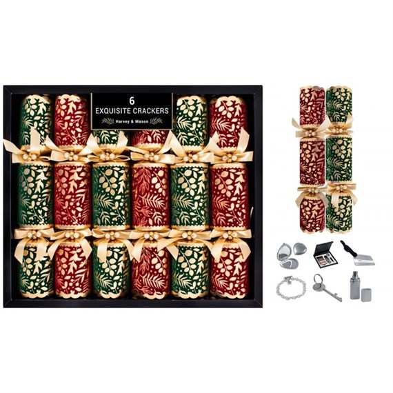 Harvey & Mason Exquisite Flock Christmas Cracker - Pack of 6 (XM6577)