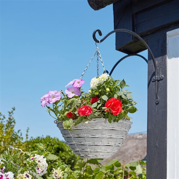 Smart Garden 14Inch Monza Faux Rattan Basket Artificial Hanging Basket (6021025)