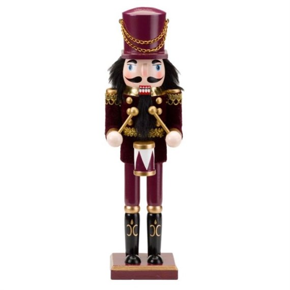 Three Kings Burgundy Brigadier Christmas Decoration - Large Drummer (2538048)