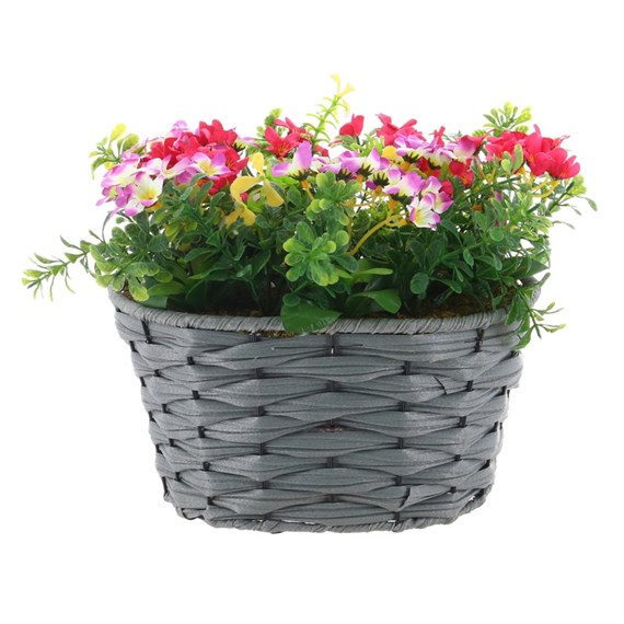 Smart Garden Petal Panniers Artificial Flowers Planter - Grey (5610001)