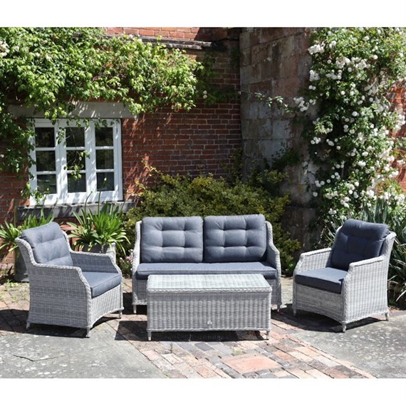 Supremo Lazia Lounge Set Outdoor Garden Furniture (LAZ.FL.UB.CG.LS)