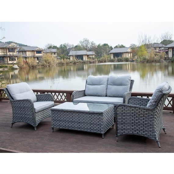 Supremo Winchester Storm Grey Lounge Coffee Outdoor Garden Furniture Set