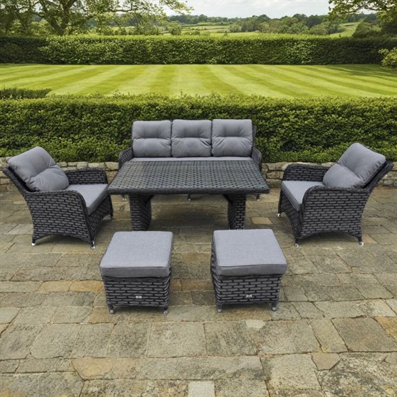 Supremo Winchester Storm Grey Lounge Dining Outdoor Garden Furniture Set