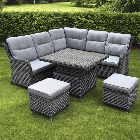 Supremo Winchester Storm Grey Mini Modular Corner Outdoor Garden Furniture Set