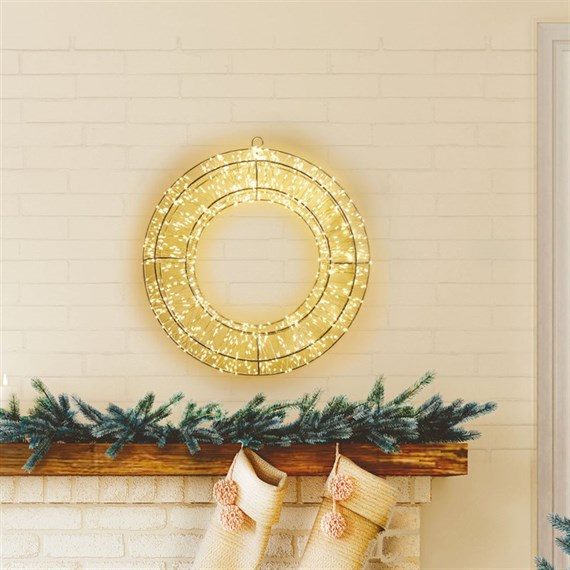 Three Kings 1440 LED's Light Up Galaxy Wreath 50cm Christmas Decoration (2532064)