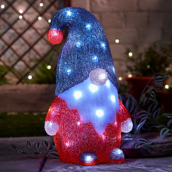 Three Kings 40cm Acrylic Inlit Ice Large Gonk Light Up Christmas Decoration (2515042)