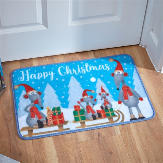 Three Kings Christmas Frosty Rats Door Mat Decoration - 40 x 60cm (2555028)