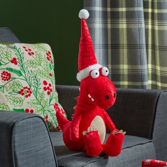 Three Kings Festive Dino Seated Red Christmas Decoration (2531538)