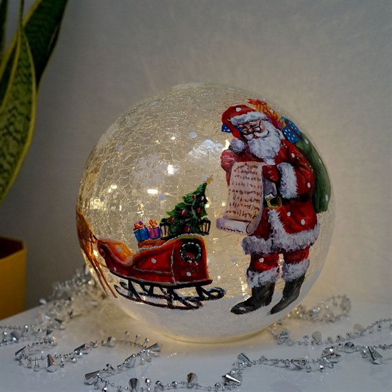 Three Kings 20cm Santa Lightsphere Light Up Christmas Globe (2513025)