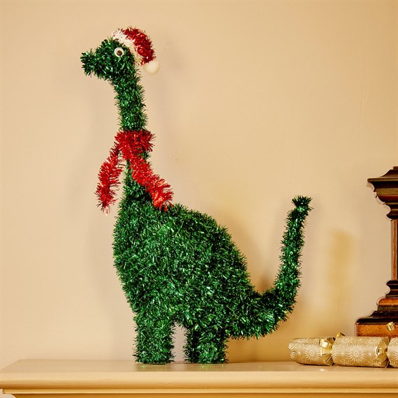 Three Kings Tinsel Brontosaurus Dinosaur Christmas Decoration (2530137)