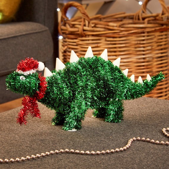 Three Kings Tinsel Stegosaurus Dinosaur Christmas Decoration (2530135)