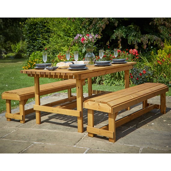 Tom Chambers Danby Garden Furniture Table & Bench Set (GP105)