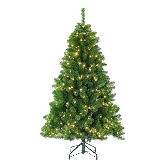 Tree Classics 1.8m (6ft) Blue Green Arctic Spruce Pre-Lit with Warm LEDs Artificial Christmas Tree (H72-626-386LM)