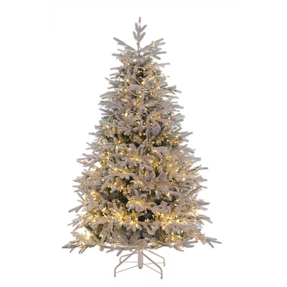 Tree Classics 1.8m (6ft) Lexington Flocked Pre Lit Artificial Christmas Tree (H72-2209-917SLY)