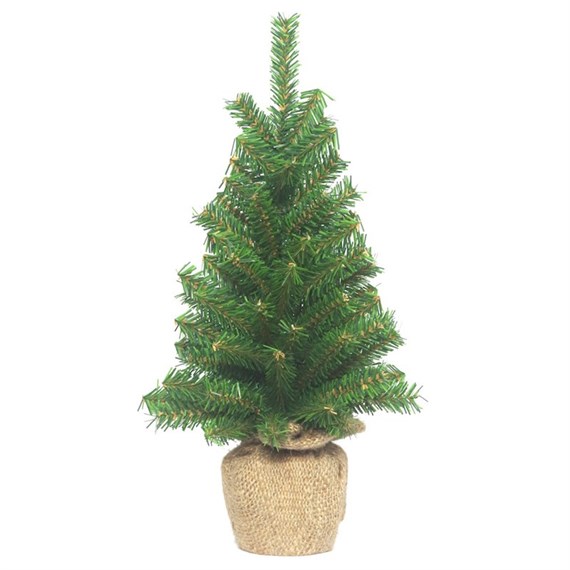 Tree Classics 30cm (1ft) Burlap Artificial Table Christmas Tree (12-69-BLP)