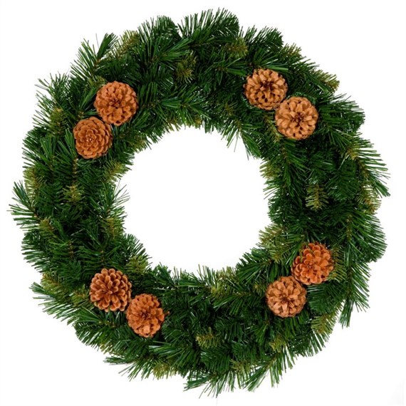 Tree Classics 35cm (1.15ft) Green Mixed Pine Artificial Christmas Wreath (714-72-488)