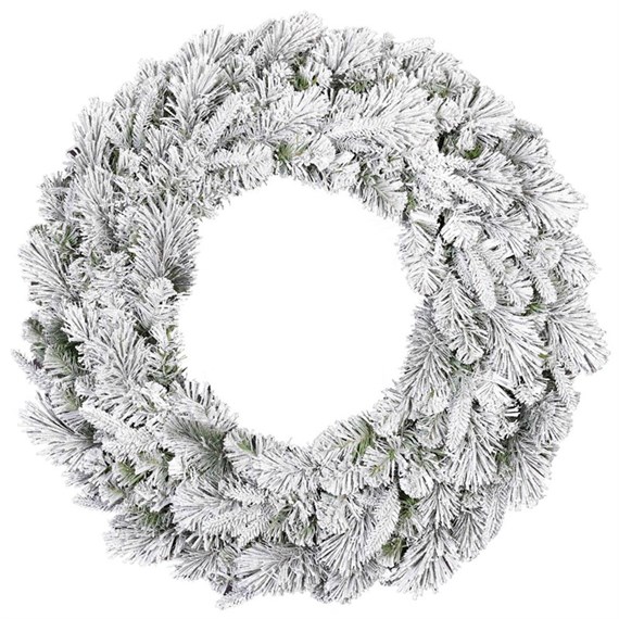 Tree Classics 60cm (2ft) Alleghany Flocked Artificial Christmas Wreath (724-208-547S)