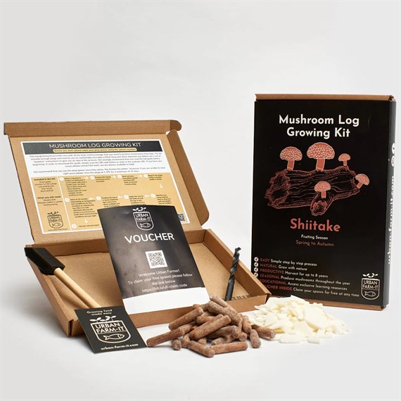 Urban Farm Shiitake Mushroom Log Growing Kit (LK-S-GIFT)