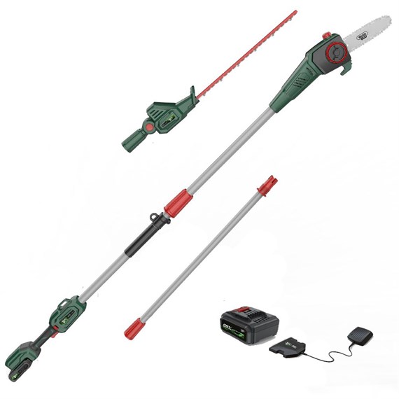 Webb Cordless Long Reach Hedge Trimmer & Pruner with Battery & Charger (WEV20LTB2)