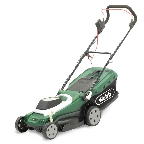 Webb Supreme 37cm (15 inch) Electric Rotary Lawnmower with Rear Roller (WEER37RR)