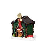 Lemax Decorated Light Doghouse Christmas Figurine (02808)