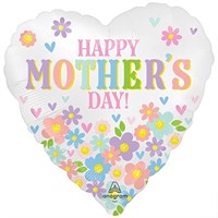 Mother's Day Daisy Chain 'Happy Mothers Day' Design 18 Inch Helium Foil Balloon