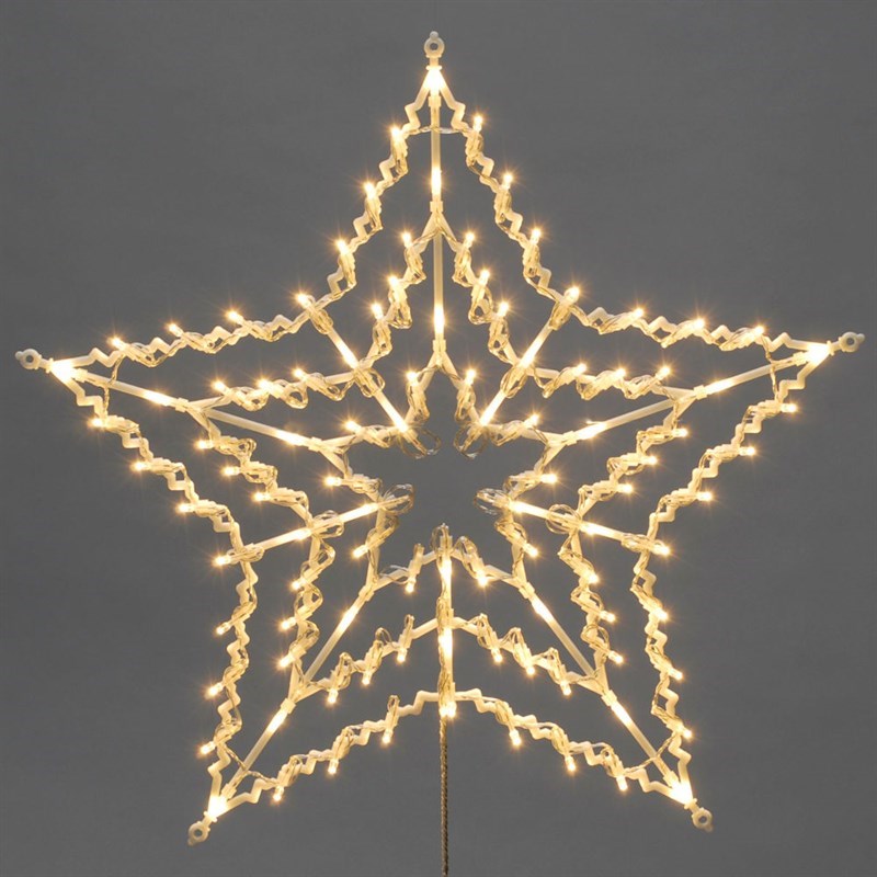 warm white star window lights