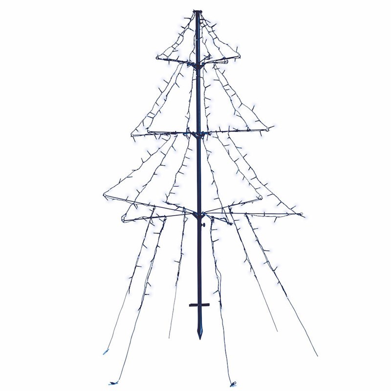 white light up christmas tree