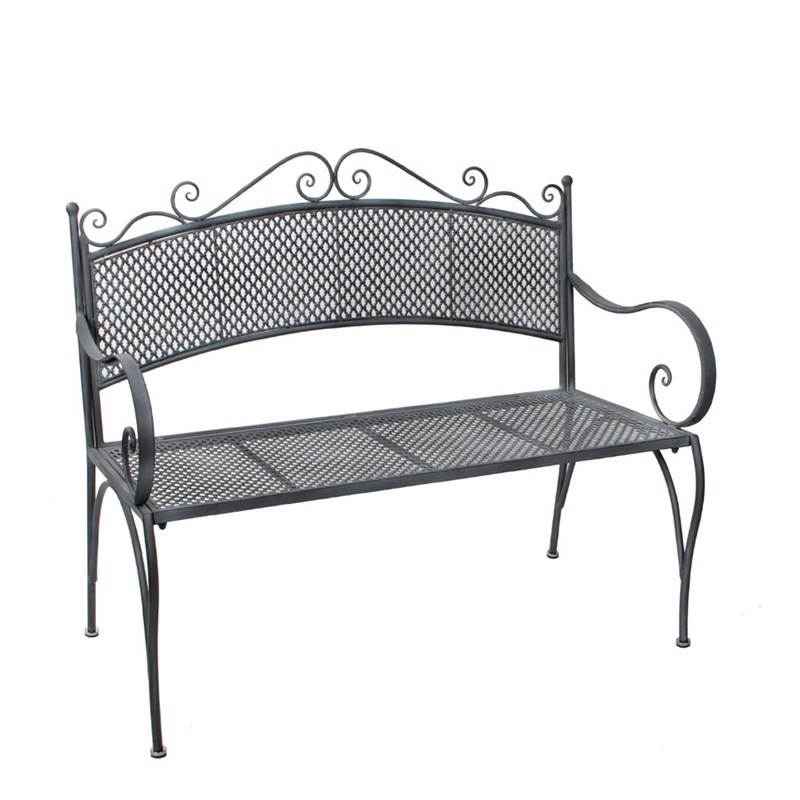 Mica Provence Outdoor Garden Furniture Curved Bench Grey (1023700)